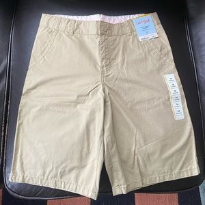 NWT Boys Cat and Jack Khaki Shorts Size 14